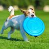 Dog Frisbee Toy Safe for Teeth Outdoor Floating Flying Disk for Small Medium and Large Breed Dogs Lightweight Dog Catch and Fetch Toy Outside Dog Yard