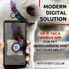 Reflective Cotton Dog Collar Eco Friendly Alt to Nylon Collar for Small Medium and Large Dogs Adjustable Male Female Dog Collar 14-23 inch Neck x 1 in